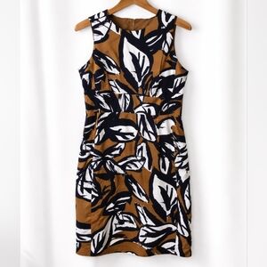 Jones New York Sleeveless Leaf Print Dress Size 12